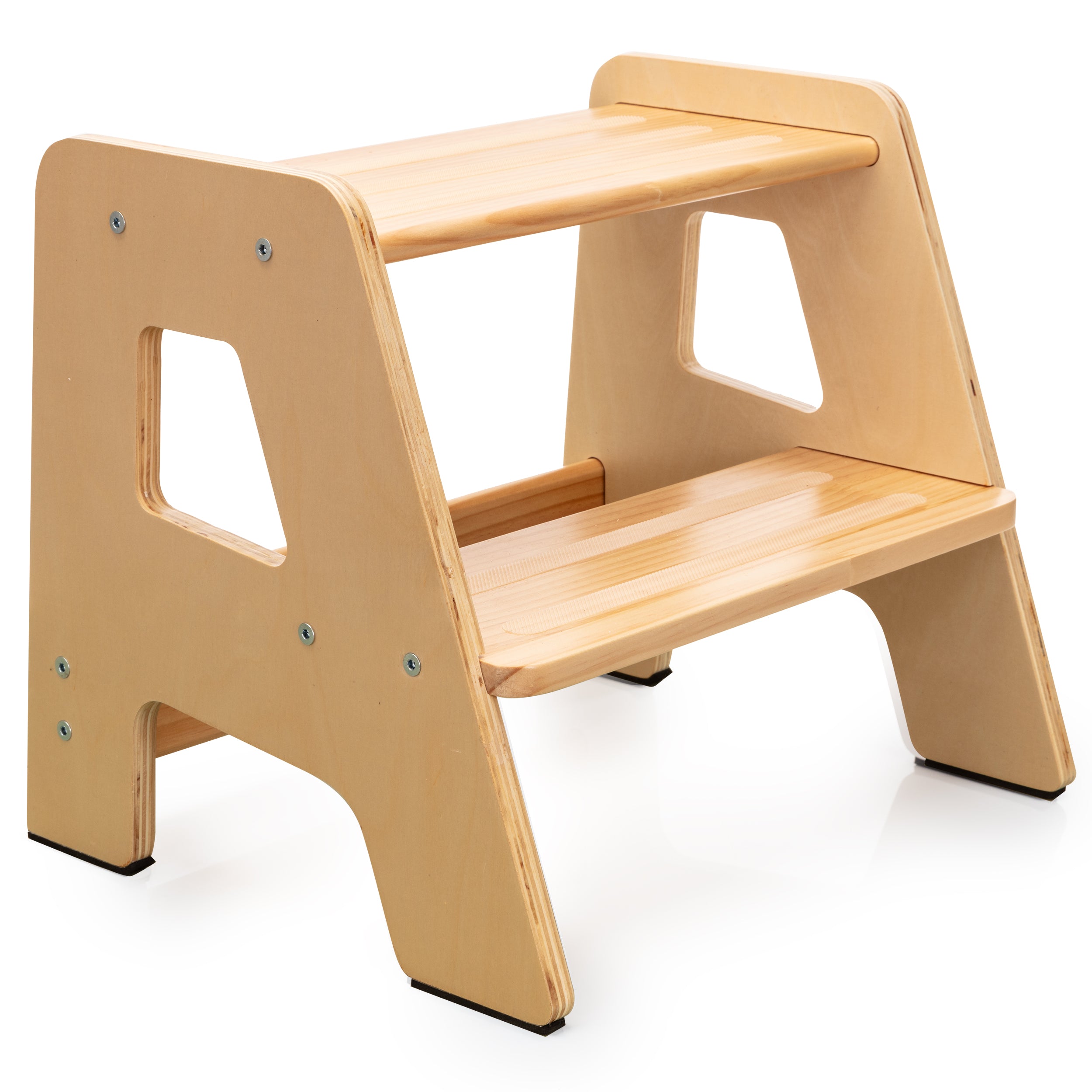 2-Step Wooden Stool for Toddlers – Safe Step Stool for Kids Ages 2+