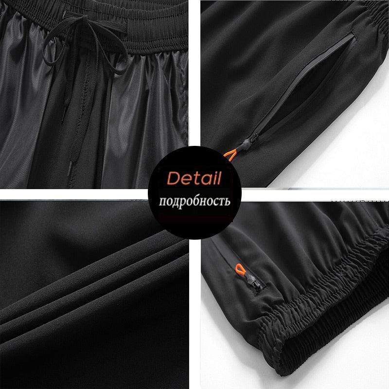 New Men's Casual Shorts New Men's Fashion Casual Ice Silk Shorts Solid Color Fitness Breathable Quick-drying Shorts Shorts Men Run Shorts Patchwork Training Shorts Pockets Gym Sports Quick Dry Short