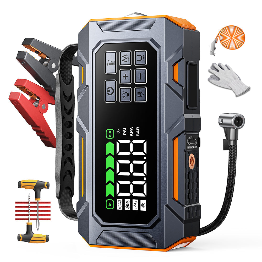 【Flash Sale】Buture Beta09 Car Jump Starter 8000A with 160 PSI Air Compressor丨16-in-1 Roadside Kit