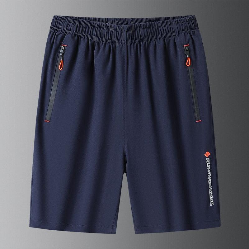New Men's Casual Shorts New Men's Fashion Casual Ice Silk Shorts Solid Color Fitness Breathable Quick-drying Shorts Shorts Men Run Shorts Patchwork Training Shorts Pockets Gym Sports Quick Dry Short